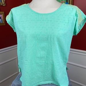 Alya embroidered shoulder boxy shirt